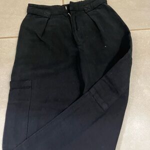 Zara Girls Black Cargo-Style Jeans